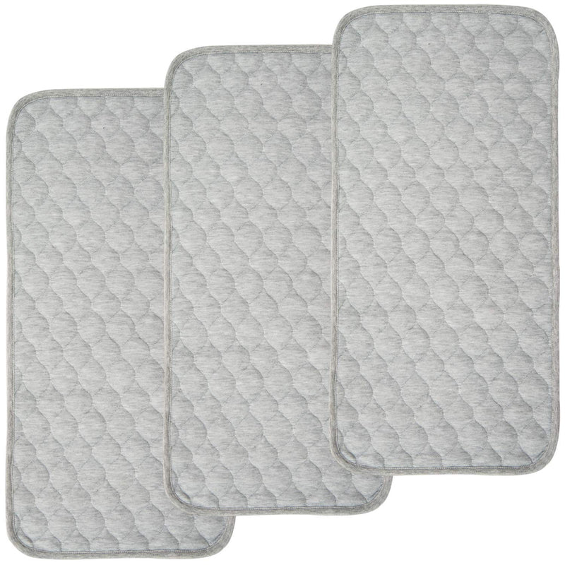 [Australia] - BlueSnail Quilted Thicker Waterproof Changing Pad Liners 3 Count(Gray) gray 