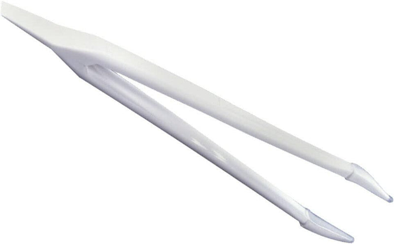 [Australia] - Soft Contact Lens Tweezers White Plastic w/Silicone Tips, 5 Inch Long 