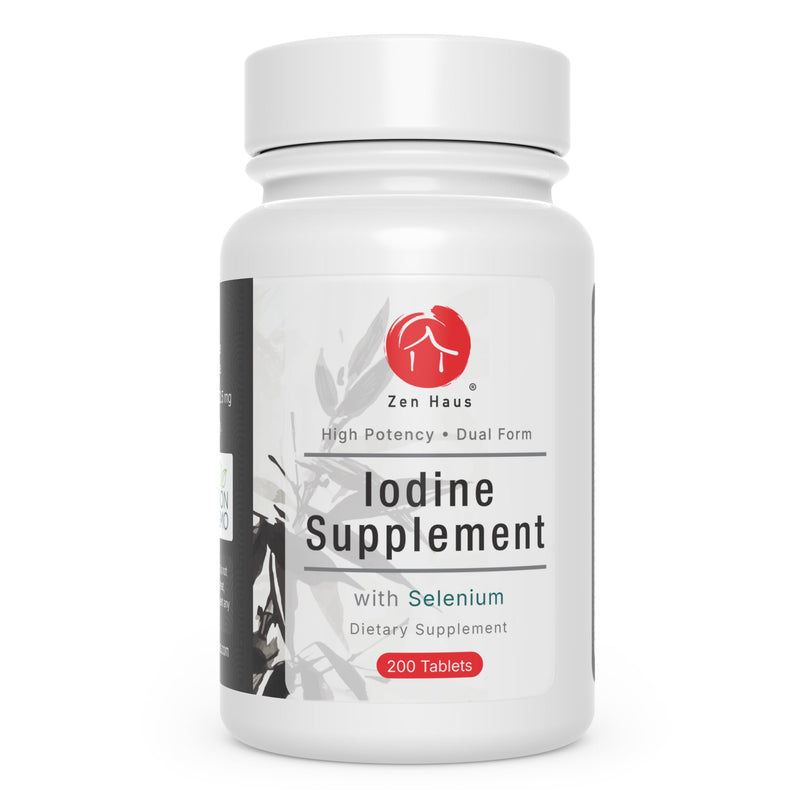 [Australia] - Iodine Supplement 12.5 mg with Selenium (as Selenomethionine) and More - 200 Tablets - Thyroid Plus Immune Support - High Potency Iodine Tablets - Compare to Lugol's Iodine Pills 1 