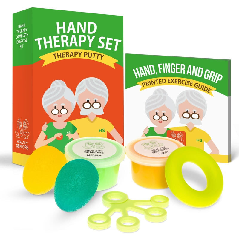 [Australia] - Physical Therapy Putty Kit, Finger Exercisers, and Hand Strengtheners. Improves Grip Strength, Dexterity, and Mobility. Supports Injury and Recovery Stress Relief 