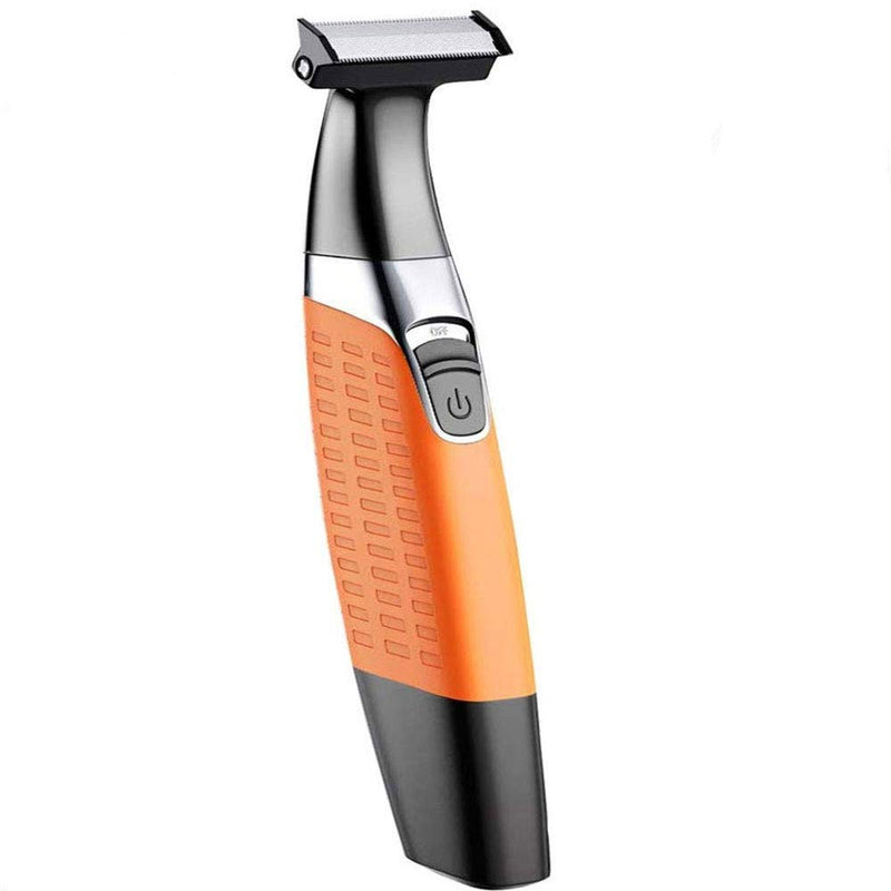 [Australia] - Electric Razor, Beard Trimmer Men, Waterproof Beard Grooming,Cordless USB Rechargeable Body Groomer and Hair Remover for Eyebrow, Beard Facial& Body Hair for Men and Women Orange 