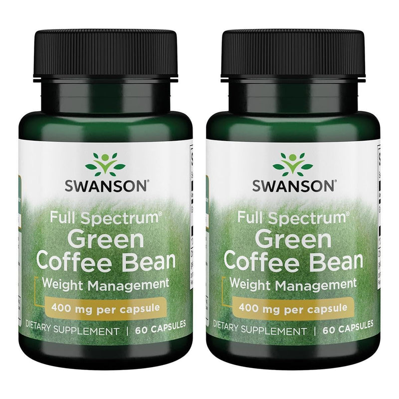 [Australia] - Swanson Full Spectrum Green Coffee Bean 400 Milligrams 60 Capsules (2 Pack) 