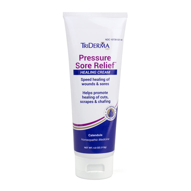 [Australia] - TriDerma MD Pressure Sore Relief Healing Cream for Bed Sores, Pressure Sores, Wound Healing, Chafed Skin and Hard-to-Heal Skin Sores with Calendula and AP4 Aloe Vera Gel, 4 oz Tube 4 Ounce (Pack of 1) 