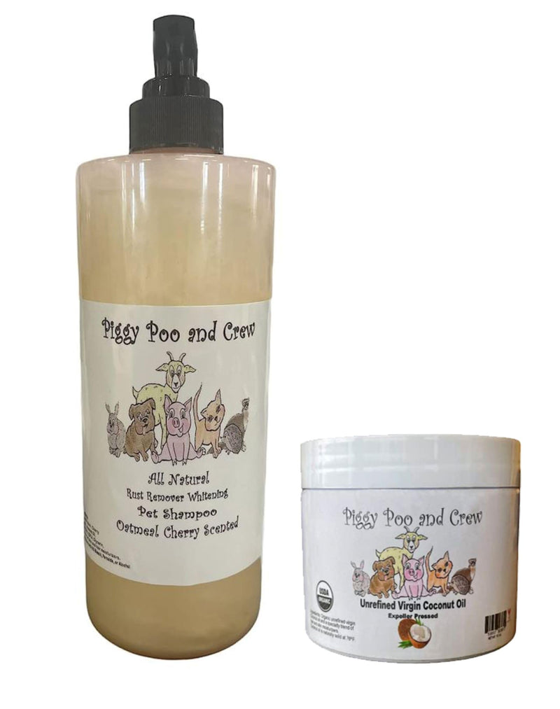 All Natural Rust Remover Whitening Shampoo & Organic Cherry Scented Coconut Oil for Pigs Dogs Small Animals - PawsPlanet Australia