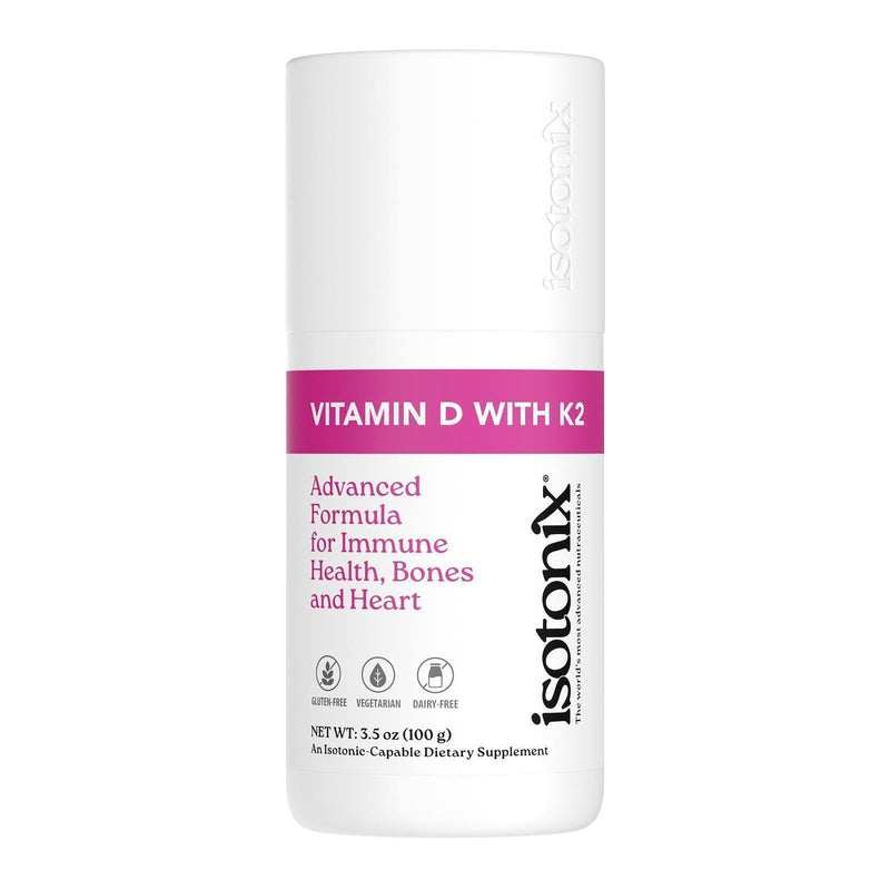 Isotonix Vitamin D3 with K2, Bone & Immune Support, 30 Servings | Isotonic Vitamin D3 with K2; Promotes Calcium Utilization & Supports Bone & Immune Health. Vegetarian, Gluten-Free