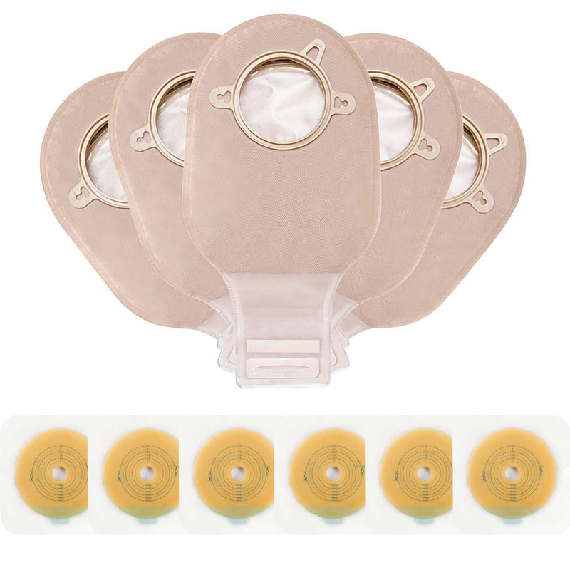 [Australia] - Carbou 21 PCS Ostomy Supplies Colostomy Bags Two Piece Drainable Pouches with Closure 12", Ileostomy Stoma Care,Cut-to-Fit(15pcs Bags+6pcs Barrier) Two Piece Closure 