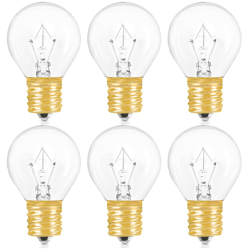 [Australia] - Lava Lamp Bulb 25 Watt, E17 Intermediate Base 6 Packs The Lava Original Replacement Bulb for 14.5-Inch Lava Lamp, Soft Warm White Glow, Long Life, High Temp Resistance, High-output Heat S11 Bulb S11- 25W Shape 