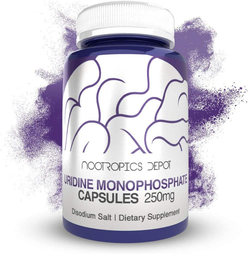 [Australia] - Nootropics Depot Uridine Monophosphate Capsules | Disodium Salt (60 Count) Cognitive Enhancer* | Nootropic | Choline Precursor 60 Count (Pack of 1) 