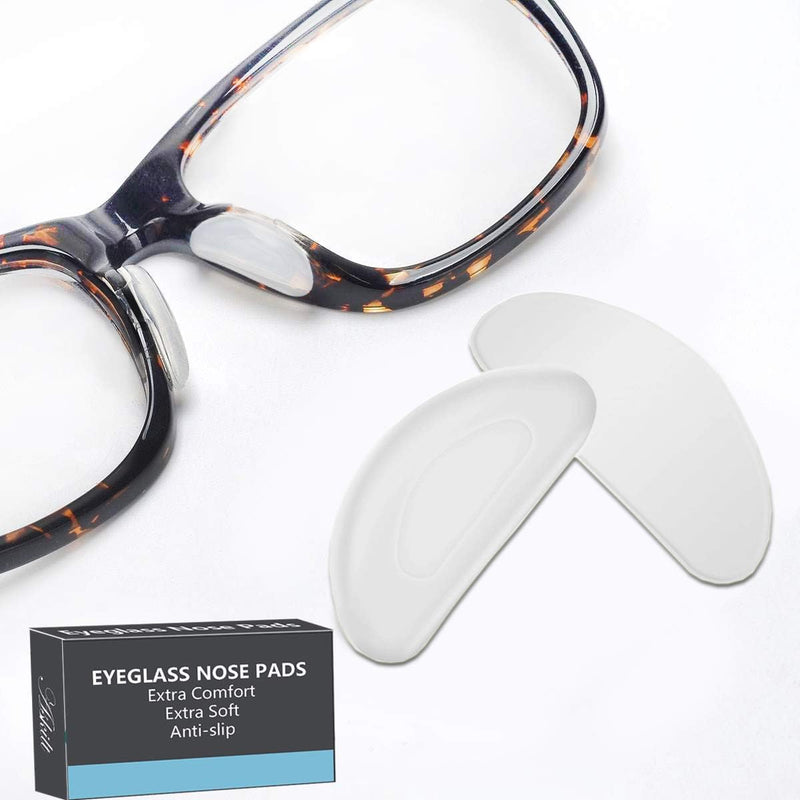 [Australia] - Eyeglass Nose Pads, Adhesive Anti-Slip Nose Pads, Soft Silicone Nose Pad Cushion for Glasses, Eyeglasses, Sunglasses, 12 Pairs(Clear) Clear 