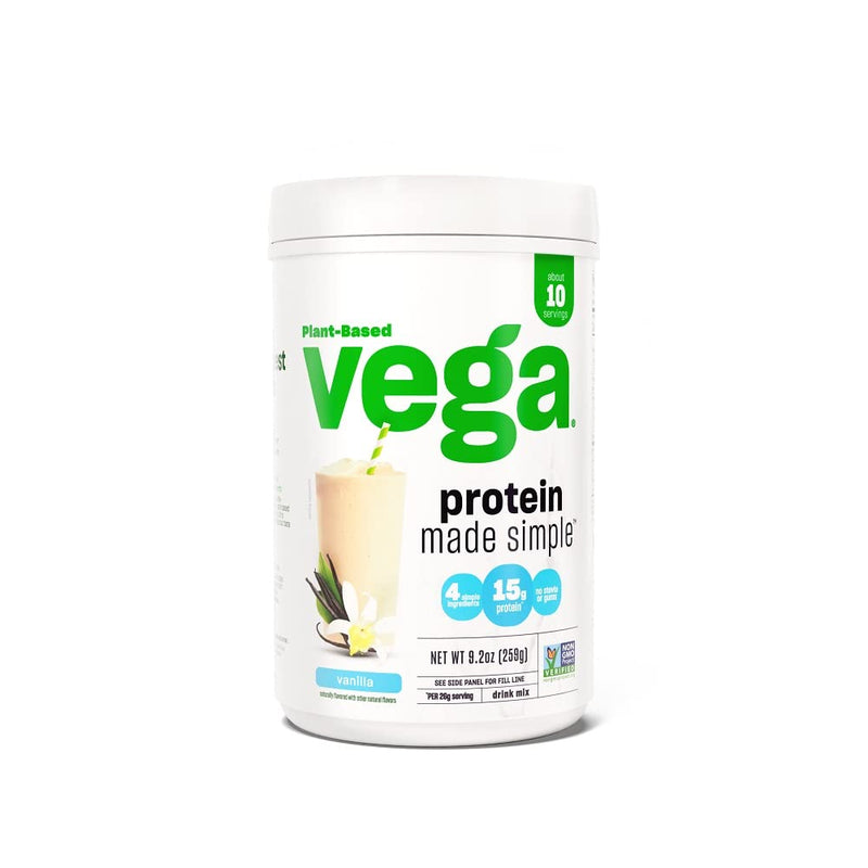 [Australia] - Vega Protein Made Simple Protein Powder, Vanilla - Stevia Free, Vegan, Plant Based, Healthy, Gluten Free, Pea Protein for Women and Men, 9.2 oz (Packaging May Vary) 10 Servings (Pack of 1) 