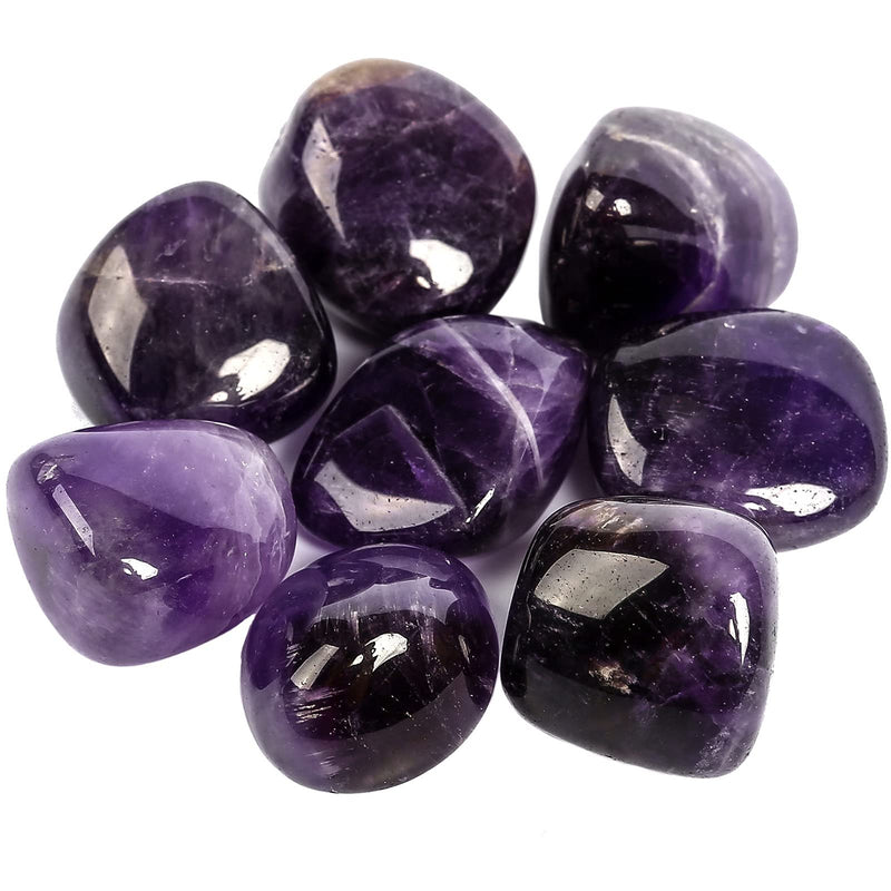 [Australia] - 1/2 lb Tumbled Amethyst Stones for Wicca, Reiki, and Energy Crystal Healing, Natural Amethyst Crystal from Brazil 