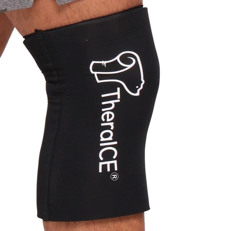 [Australia] - TheraICE Knee Ice Pack Wrap Compression Sleeve for Injuries, Reusable Gel Cold Packs Brace Also for Elbow, Ankle & Calf - Flexible Cold Wrap Recovery for Meniscus, ACL, MCL Pain Relief Original Small/Medium 