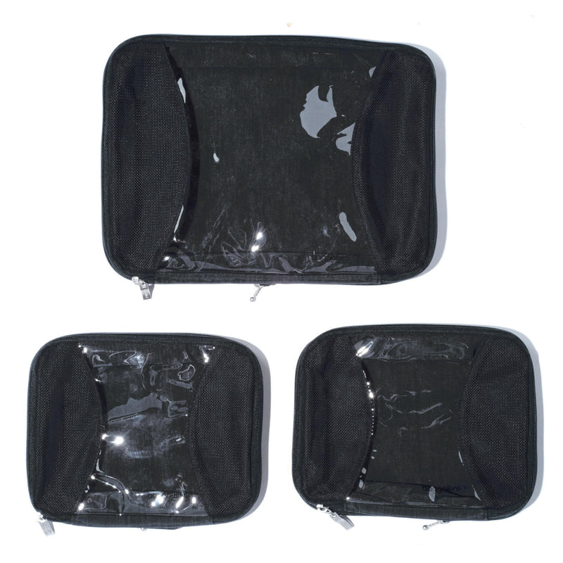 Baggallini Compression Cube 3-piece set - Lightweight Compression Packing Cubes for Travel One Size Black