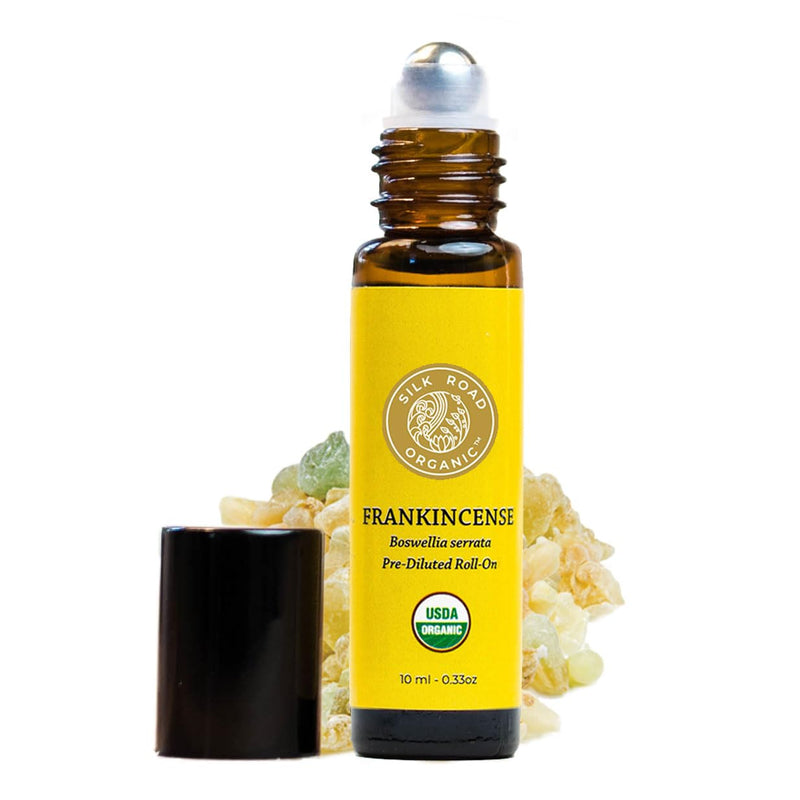 [Australia] - Organic Frankincense Serrata Essential Oil Roll on, 100% Pure USDA Certified Aromatherapy - 10 ml Roller by Silk Road Organic - Always Pure & Organic 