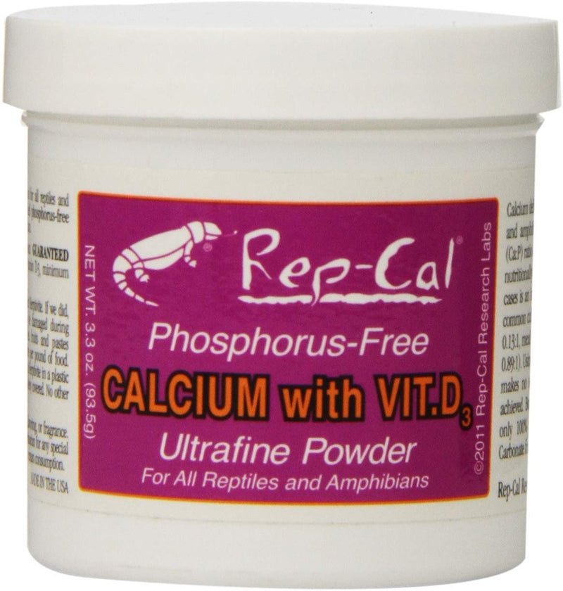 Phosphorus Free Calcium with Vitamin D3 - Ultrafine Powder 3.3 oz - Pack of 6