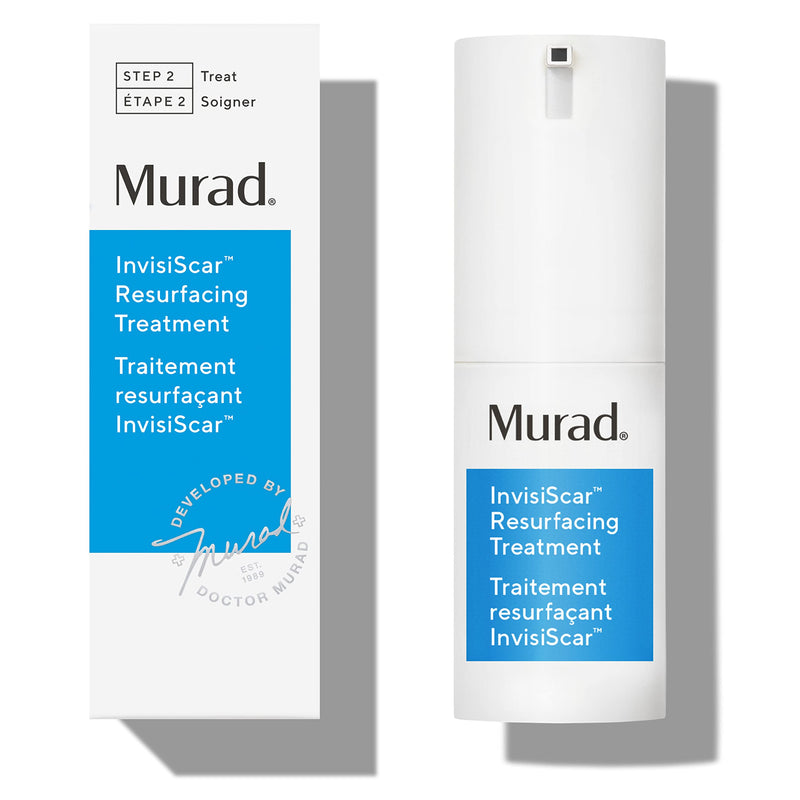 Murad InvisiScar Resurfacing Treatment - Salicylic Acid - 0.5 Fl Oz | Acne scar cream with Vitamin C & Salicylic Acid refines acne scars while Centella Asiatica hydrates and supports skin repair
