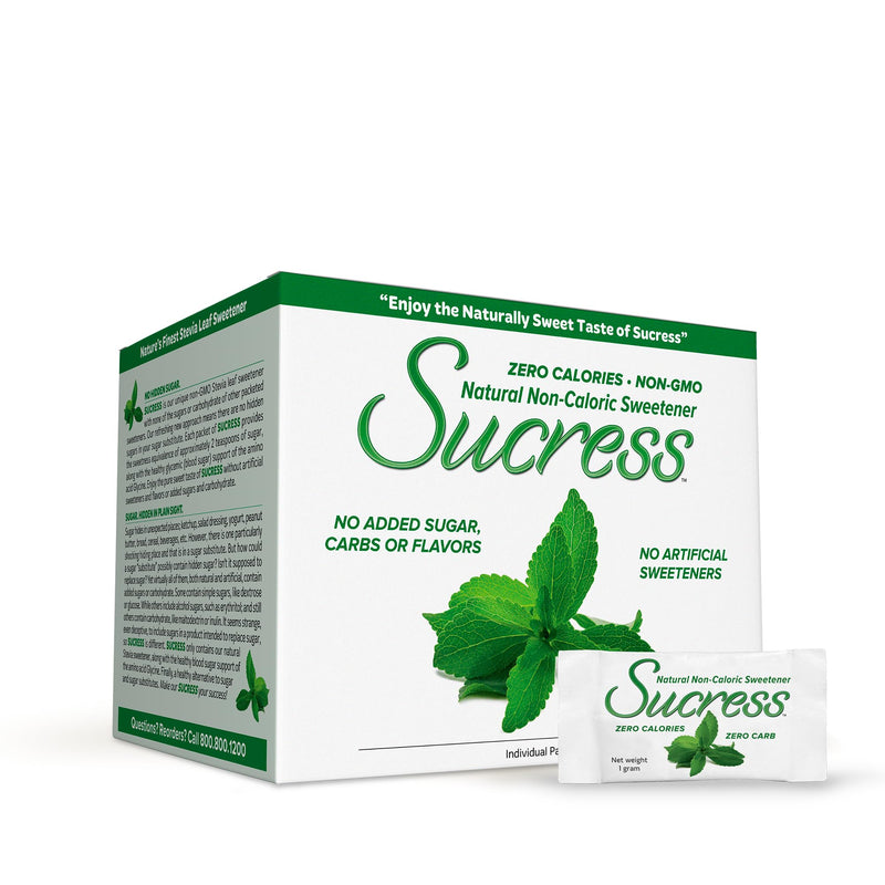 [Australia] - ANDREW LESSMAN Sucress Stevia Sweetener 100 Packets - Natural Non-Caloric Stevia Leaf Sweetener, Zero Calories, Non-GMO, No Added Sugar, Carbohydrates or Flavors, No Artificial Sweeteners. 100 Count (Pack of 1) 