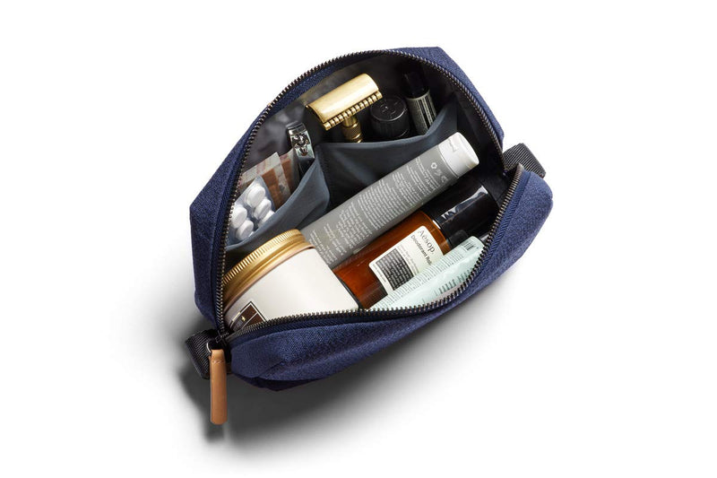 Bellroy Toiletry Kit (Unisex Toiletry Bag, Zipper Closure, Water-Resistant Lining, Toothbrush Sleeve with Magnetic Closure, Internal Mesh Pocket Organization) -Bronze Ink Blue