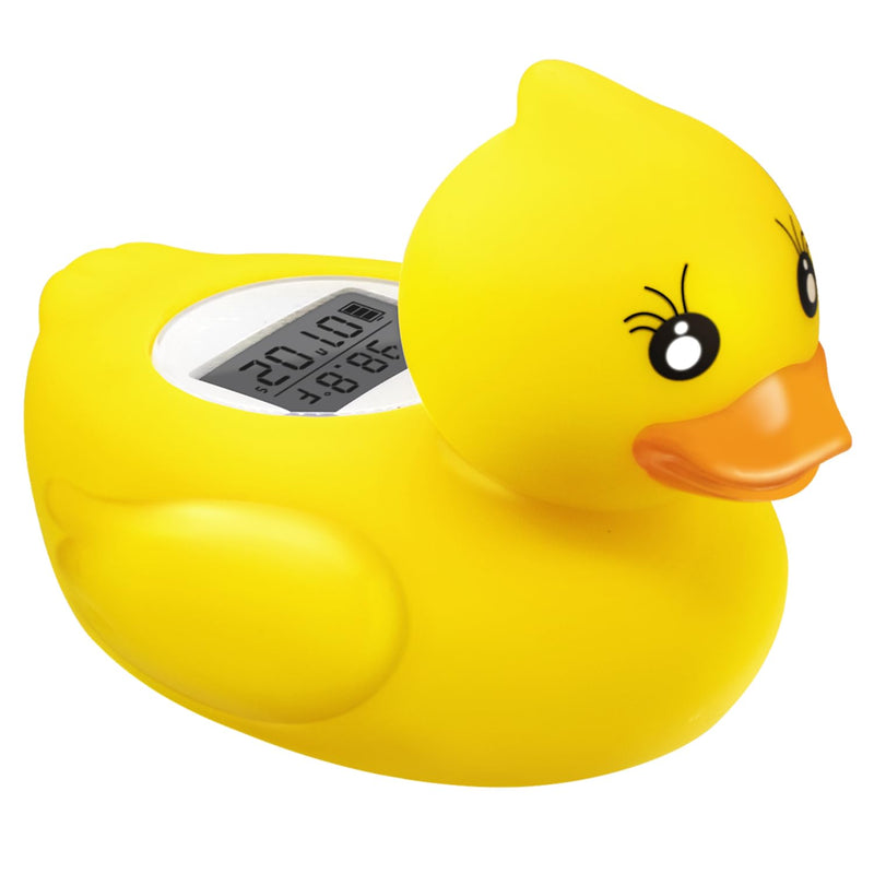 [Australia] - Baby Bath Tub Water Thermometer - (Upgraded Version) Digital Water Temperature Thermometer & Room Thermometer, Duck Floating Toy for Infant Toddler Bathtub Pool with Temperature Warning 