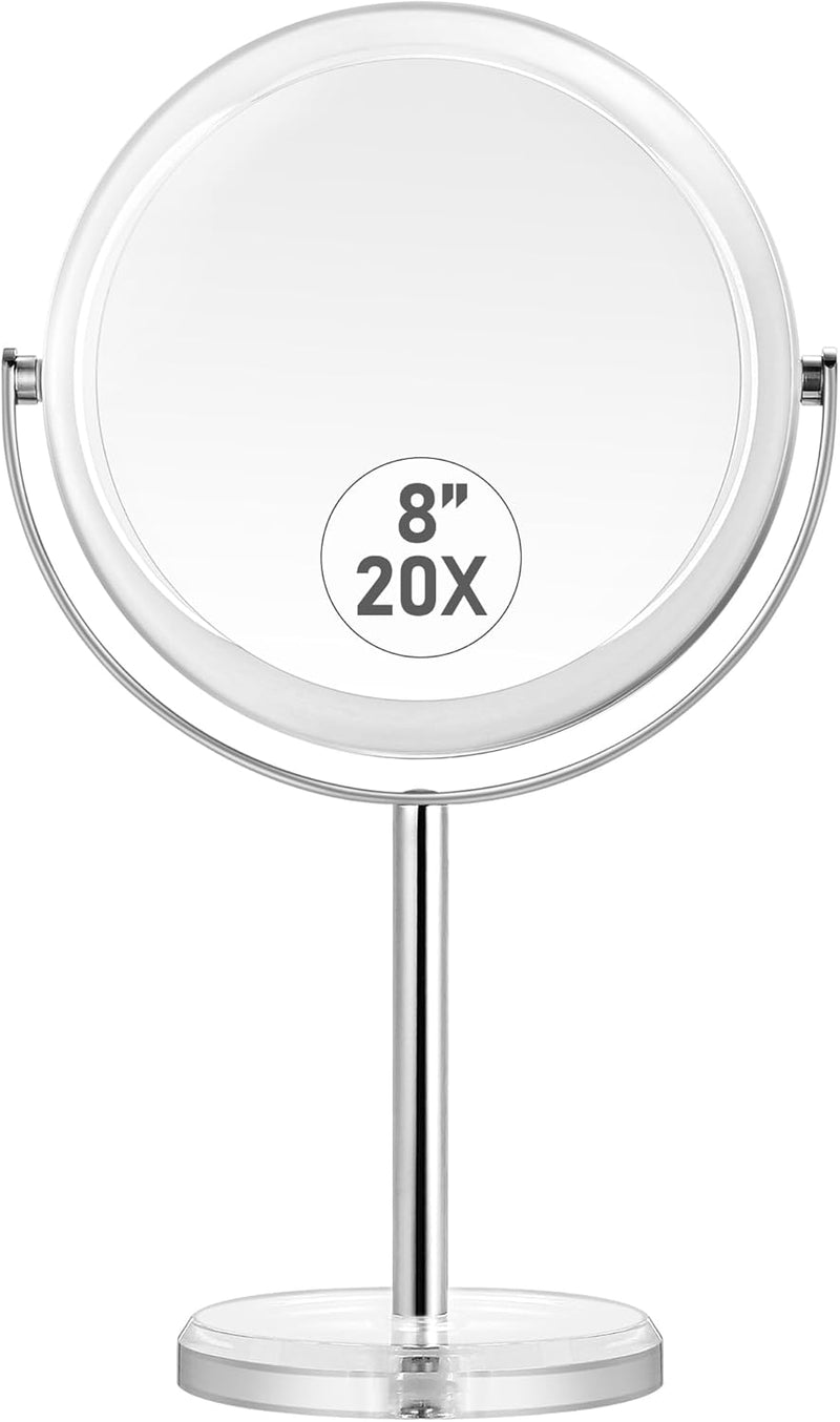 [Australia] - Fabuday Magnifying Makeup Mirror Double Sided, 1X 10X Magnification Mirror, Table Top Vanity Mirror for Home Bathrom, Transparent 6.25 Inches 