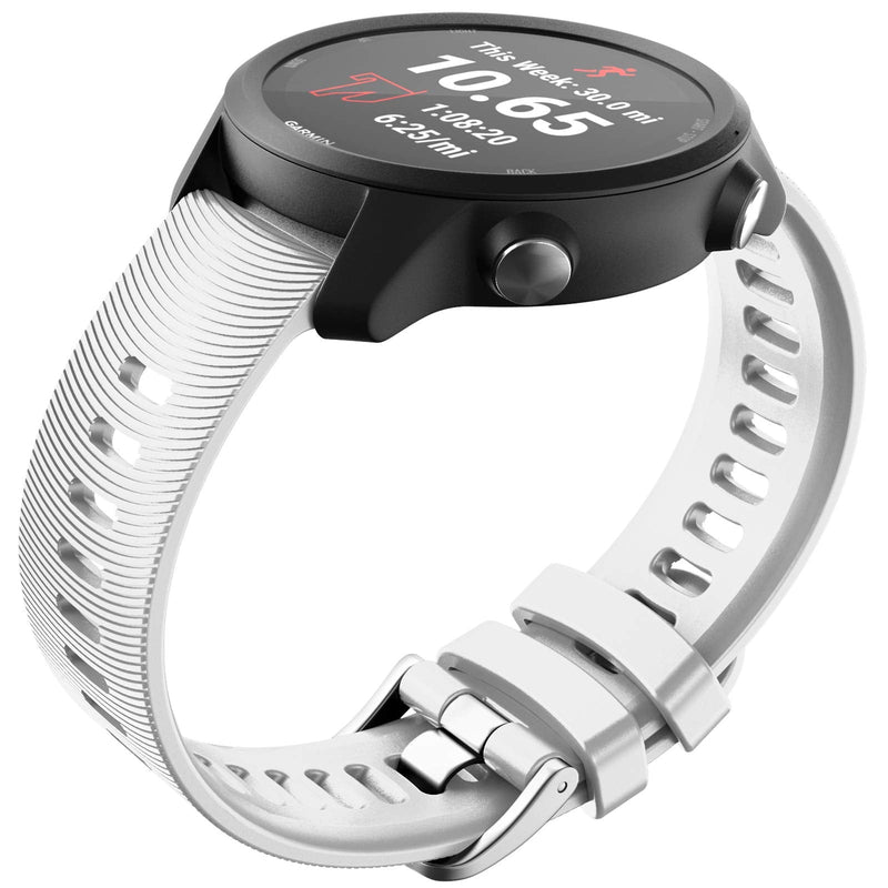 [Australia] - NotoCity Bands for Galaxy Watch 4/4 Classic & Galaxy Watch 5/5 Pro, 20mm Silicone Replacement Strap for Vivoactive 3 Vivoactive 5 Vívomove HR Forerunner 645/245 Music Band white 