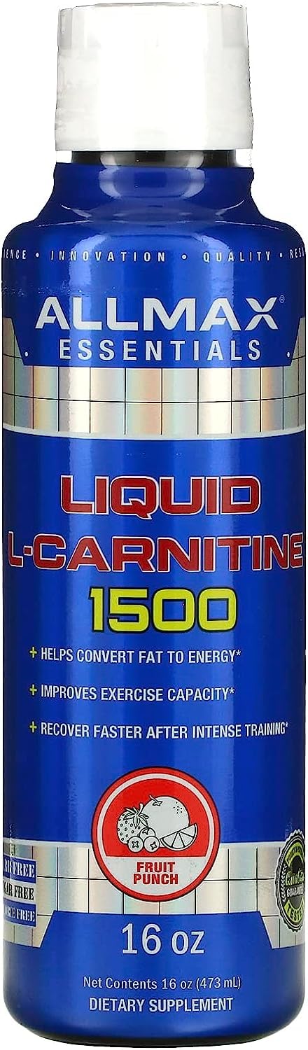 [Australia] - ALLMAX Nutrition Liquid L-Carnitine 1500, Fruit Punch, 16 oz (473 ml) 