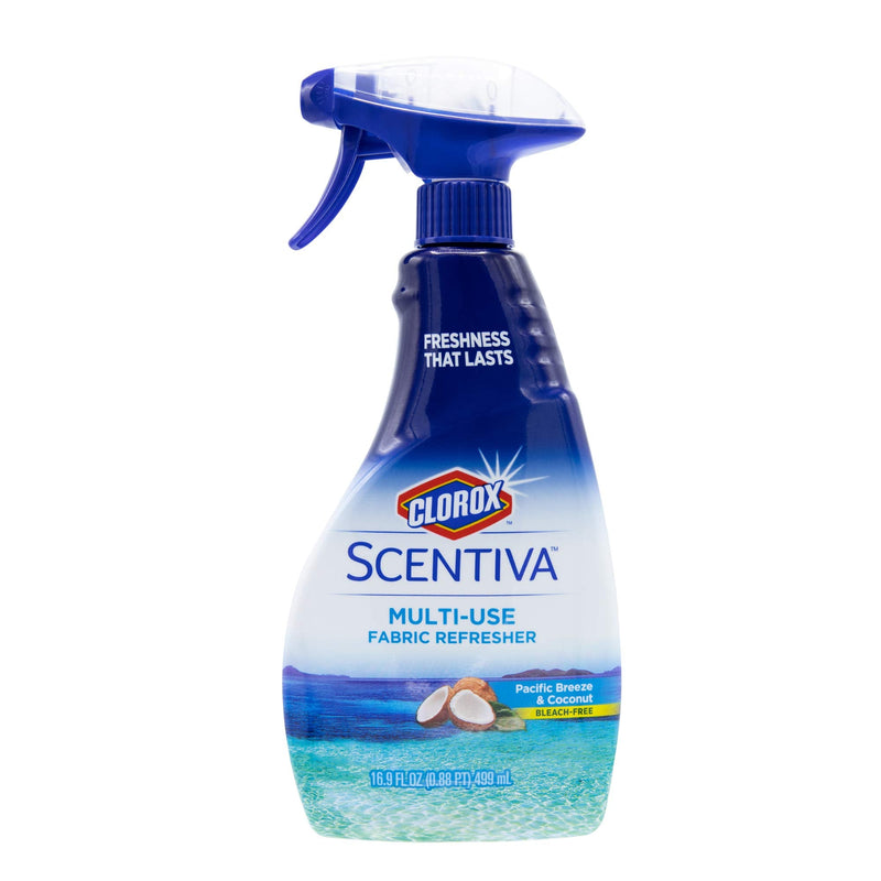 [Australia] - Clorox Scentiva Multi-Use Fabric Refresher Spray | Fabric Freshener for Closets, Upholstery, Curtains, and Carpets | Pacific Breeze & Coconut | 16.9 Ounces 16.9 Fl Oz (Pack of 1) 