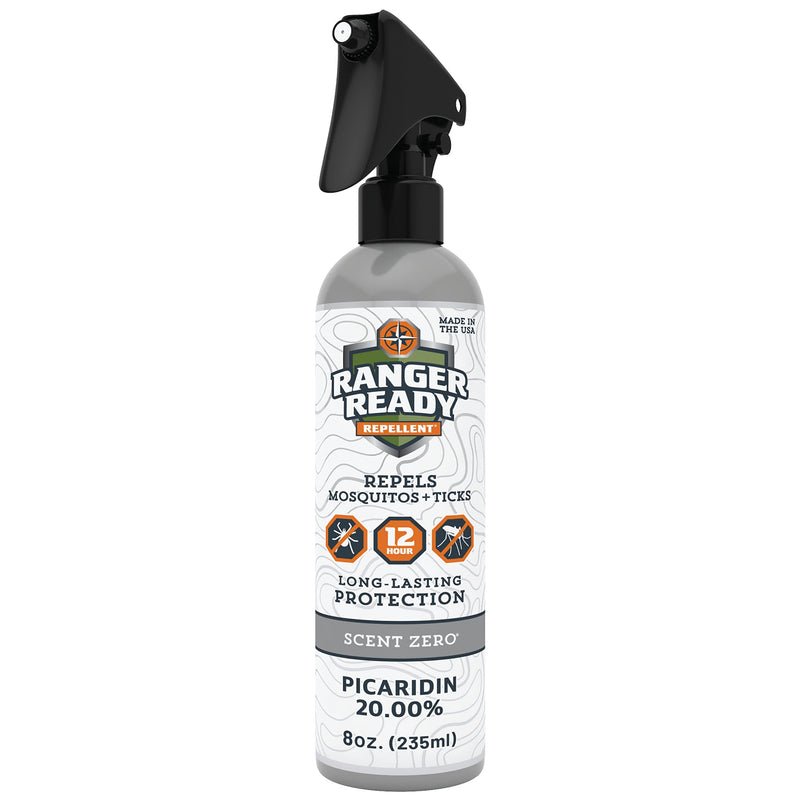 [Australia] - Ranger Ready Repellents Picaridin Insect Repellent Spray with Scent Zero - Mosquito Repellent and Tick Spray (8 oz., Pack of 1) 8 Fl Oz (Pack of 1) 