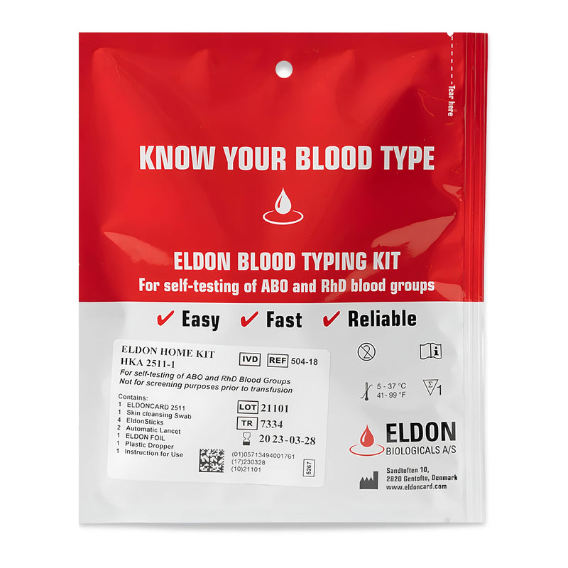 Original Home Blood Typing Kit - New Package + Improved Lancet (1 kit) 1