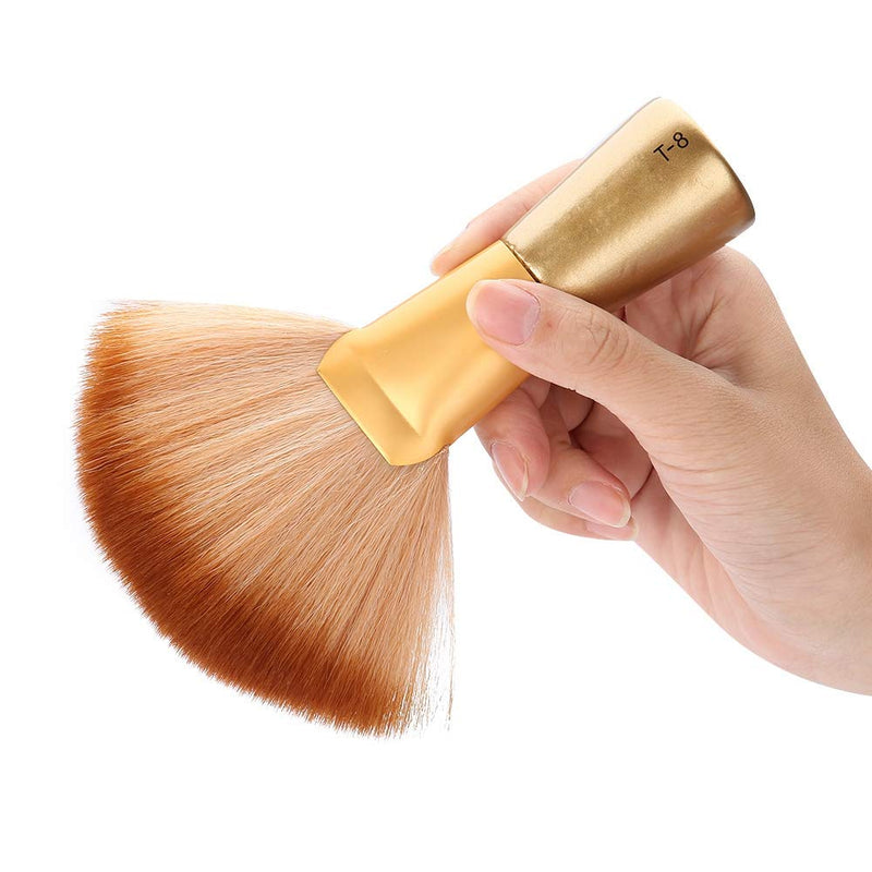 [Australia] - Soft Fan-Shaped Neck Duster Brush, Large Sweep Hair and Face Cleaning Brush for Salon Stylists and Barbers 