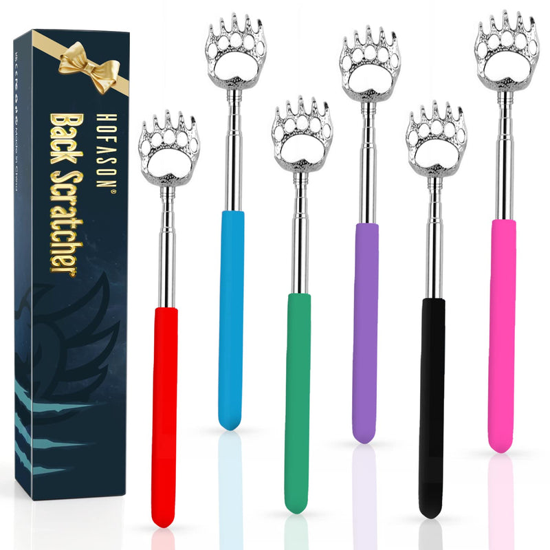 [Australia] - HOFASON 6 Pack Back Scratcher Fathers Day Dad Gifts, White Elephant Gifts for Adults, Stocking Stuffers for Men Women Teens, Prizes for Adults (Muti) Muti 