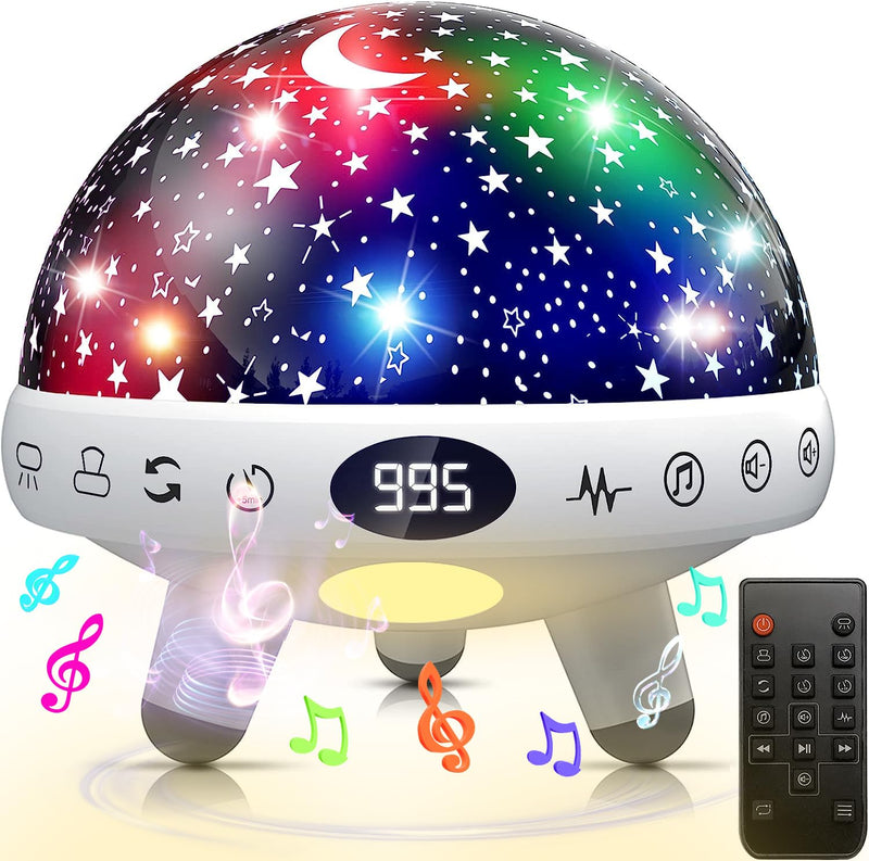 [Australia] - YACHANCE Kids Sound Machine with Night Light Projector,29 Soothing Sounds Baby Night Light Star Projector for Kids Room,White Noise Machine for Baby Sleeping Soother,Nursery Lamp,Kids Bedroom Decor White 