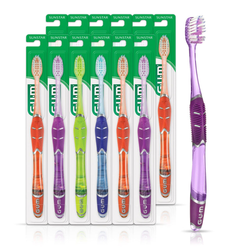 [Australia] - GUM Technique Deep Clean Toothbrush - Compact Soft - Soft Toothbrushes for Adults with Sensitive Gums - Extra Fine Bristles, 1ct (12pk) 1 Count (Pack of 12) Deep Clean Compact Head 