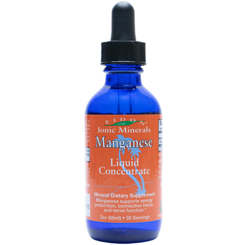 [Australia] - Eidon Ionic Minerals Liquid Manganese - Manganese Chloride Drops Supplement, Mineral Drops for Water, Supports Bone and Cartilage Health, Energy and Strength, Proper Digestive Tract Function, 2 oz 