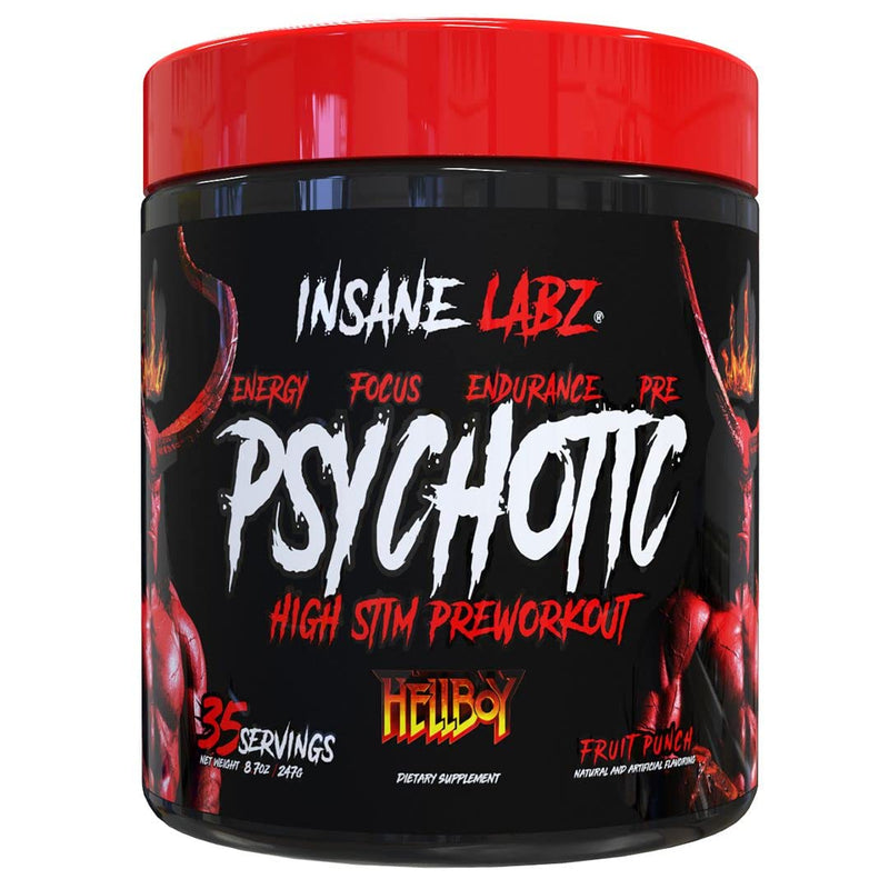 [Australia] - Insane Labz Hellboy Edition, High Stimulant Pre Workout Powder and NO Booster with Beta Alanine, L Citrulline, and Caffeine, Boosts Focus, Energy, Endurance, Nitric Oxide Levels, 35 Srvgs, Fruit Punch 35 Servings (Pack of 1) 