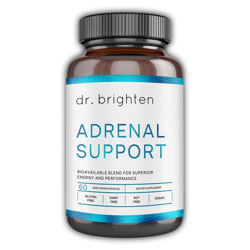 [Australia] - Dr. Brighten Adrenal Support - Dietary Supplement with Ashwagandha to Support Healthy Energy Levels and Stress Response 60 Count (Pack of 1) 