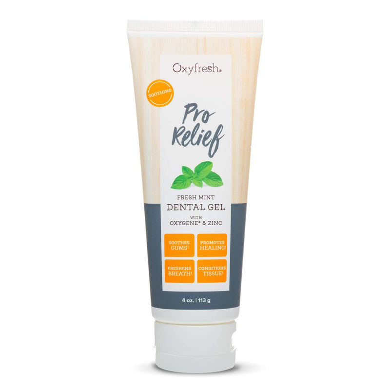 [Australia] - Oxyfresh Premium Pro Relief Dental Gel with Zinc –Infused with Aloe Vera, Chamomile and Xylitol – Dentist Recommended to Help Soothe Gum Tissue. 4 oz. 