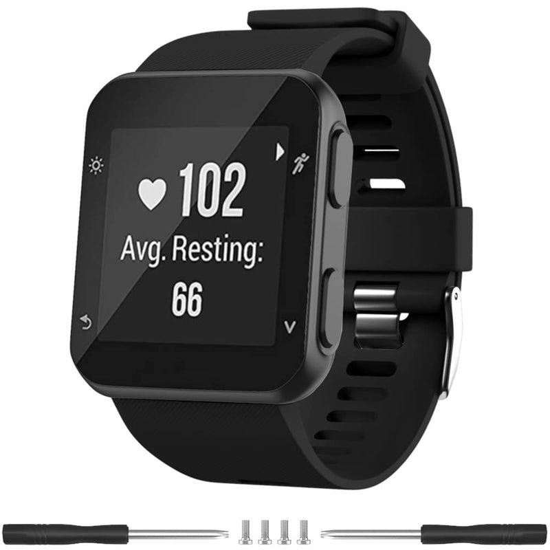 [Australia] - Compatible with Garmin Forerunner 35 Band,Solf Silicone Replacement Bands for Garmin Forerunner 35 Watch Black 