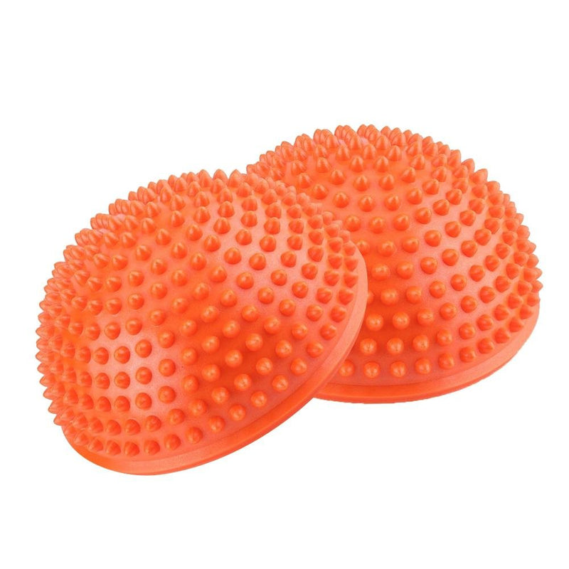 [Australia] - VGEBY1 PVC Semi-Circular Durian Ball Inflatable Half Yoga Balls Massage Point Fitball Exercises Trainer Fitness Balance Ball(Orange) 