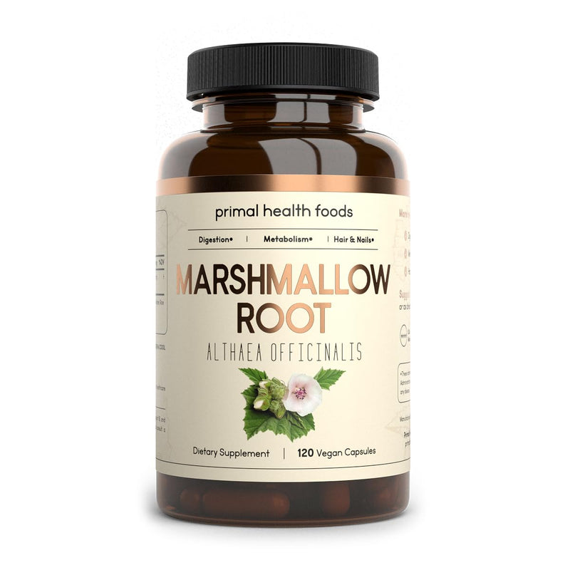 [Australia] - Organic Marshmallow Root 1000 mg 60 Servings | Digestive Support | Vegetarian, Organic, Non-GMO & Gluten Free 