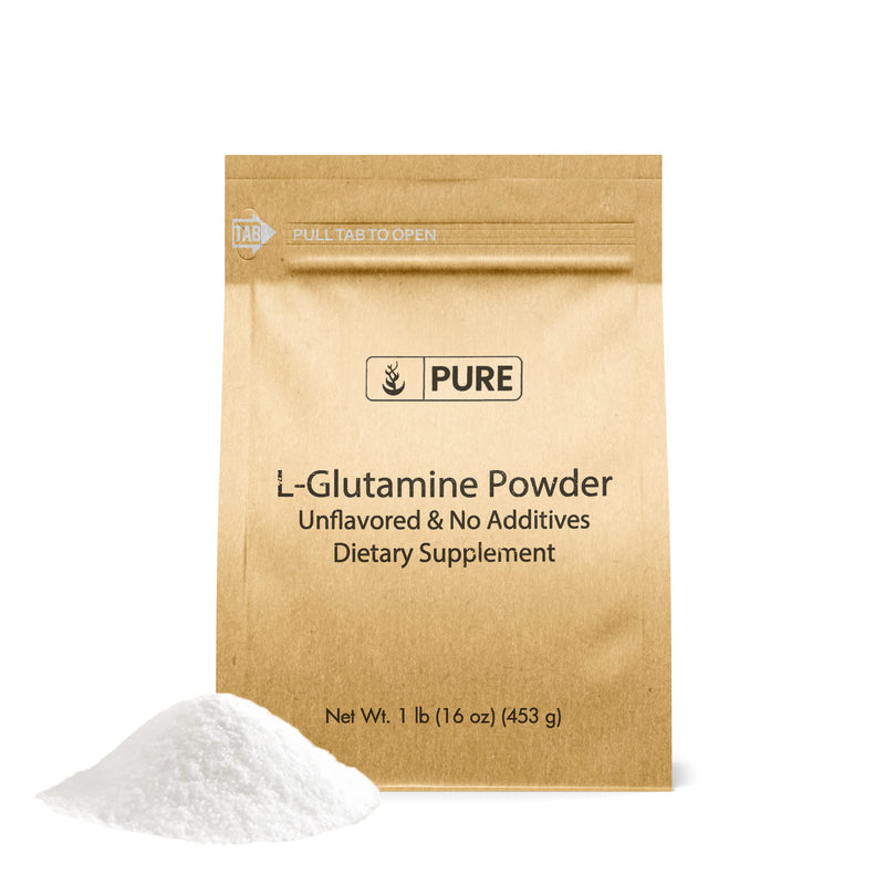 [Australia] - Pure Original Ingredients L-Glutamine (1lb) Alpha-Amino Acid Supplement Powder, Lab-Verified 1 Pound (Pack of 1) 