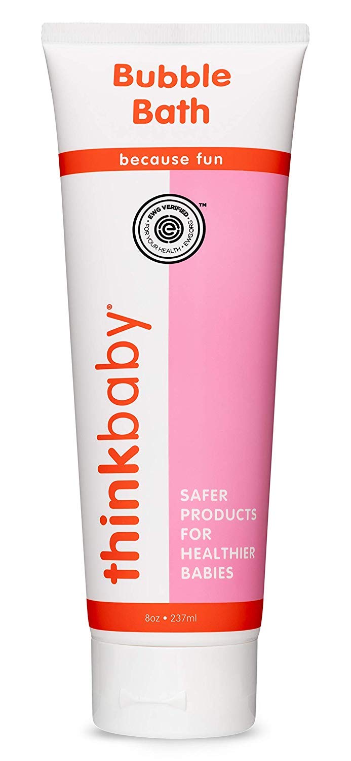 [Australia] - Thinkbaby EWG Verified Bubble Bath For Baby, Kid & Adult, Free of Parabens, Phthalates, 1,4 Dioxane & Toxic chemicals, Ingredient Safety Transparency, 8 Oz 