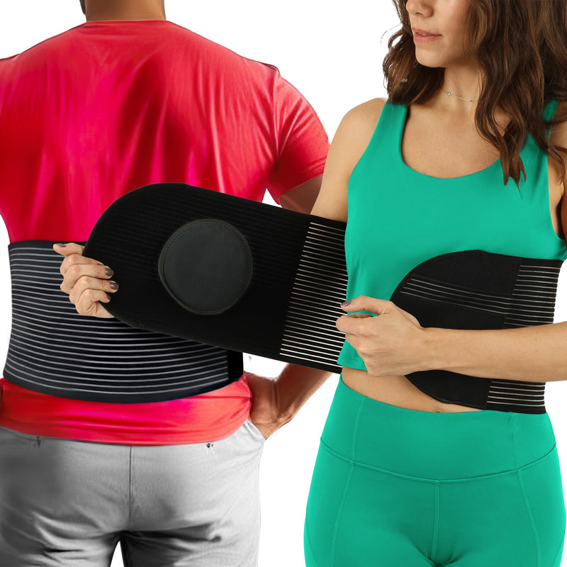 Plus Size Hernia Belt for Women or Men | C Section Belly Binder & Abdominal Binder | Post Surgery & Pregnancy Tummy Tuck | Hysterectomy, Umbilical Hernia Men & Women | Postpartum Belly Band Wrap | (XXL) 51" - 62" Black 2X-Large