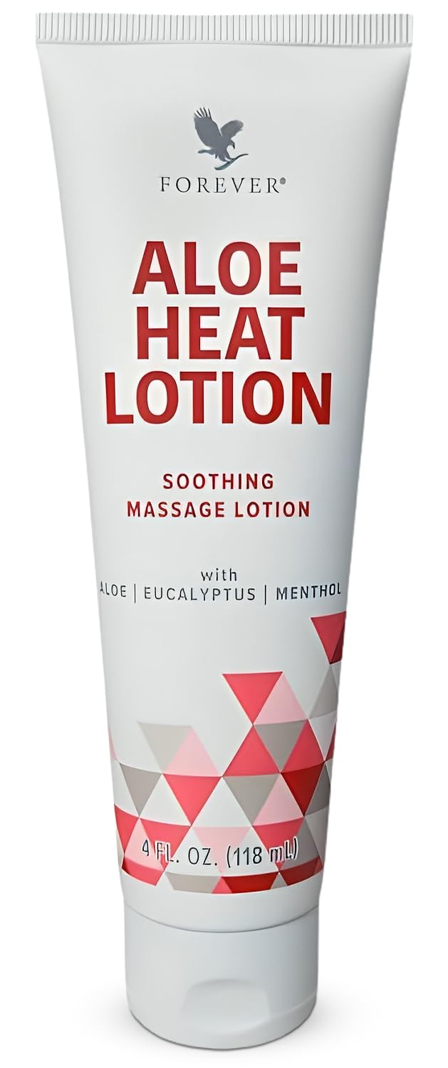 [Australia] - Forever Living - Forever Aloe Heat Lotion with Menthol & Eucalyptus Fragrance - Relaxation and Skin Nourishment - Vegan-Friendly Formula - 4 fl oz. 