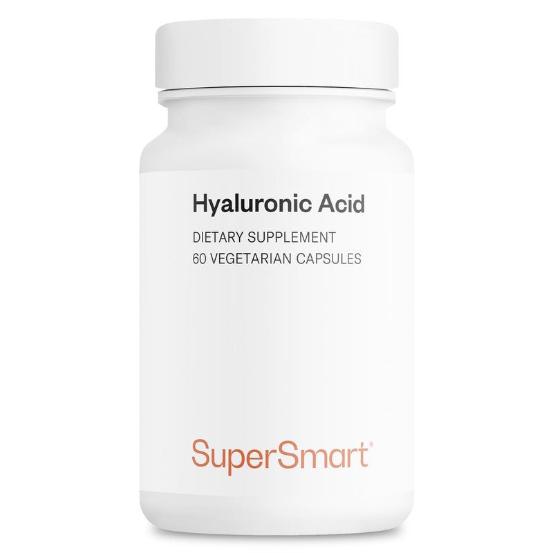 [Australia] - Supersmart Hyaluronic Acid Supplement 300mg per Day (Sodium Hyaluronate) - High Molecular Weight 1.2 Million Daltons | Non-GMO & Gluten Free - 60 Vegetarian Capsules 