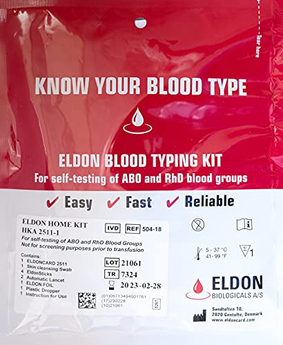 [Australia] - Original Home Blood Typing Kit - New Package + Improved Lancet (6 Kits) 