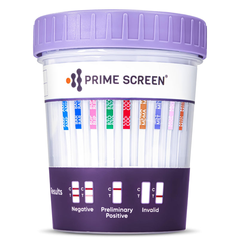 [Australia] - Prime Screen-12 Panel Multi Drug Urine Test Compact Cup (THC 50, AMP,BAR,BUP,BZO,COC,mAMP/MET,MDMA,MOP/OPI,MTD,OXY,PCP) C-Cup-[1 Pack] 1 