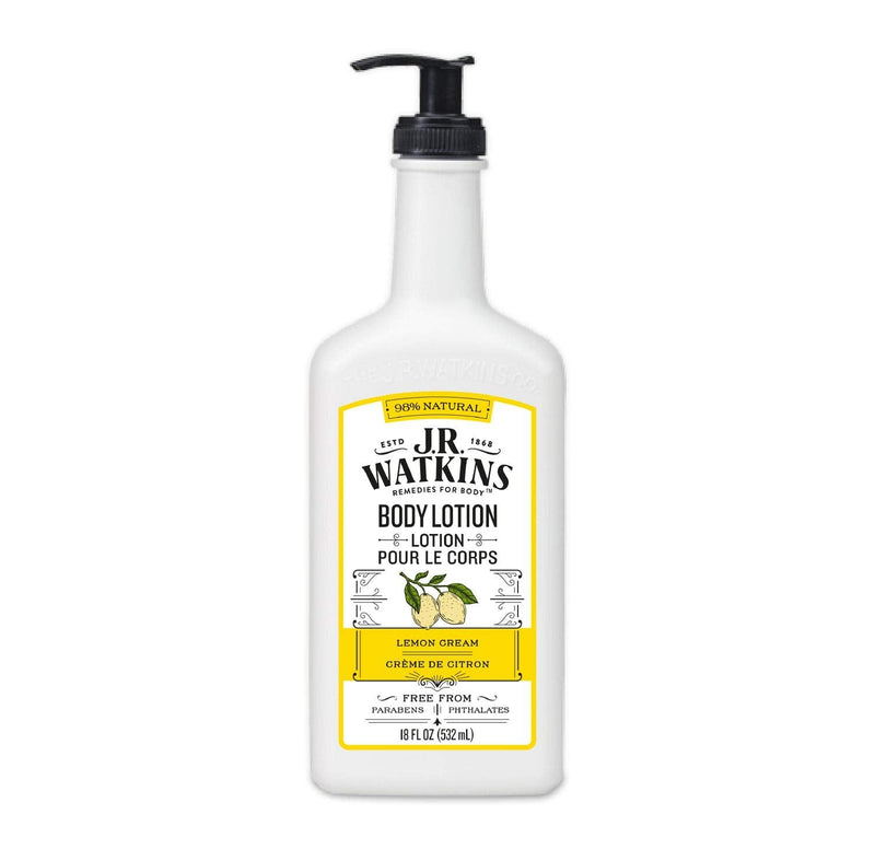 J.R. Watkins Daily Moisturizing Body Lotion, Lemon Cream, 18 fl oz 18 Fl Oz (Pack of 1)