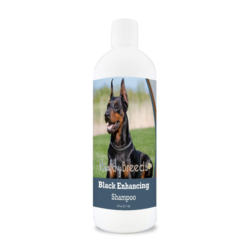 Healthy Breeds Doberman Pinscher Black Enhancing Shampoo - Gentle Cleanser with Vitamin E, Aloe & Coconut Oil That Adds Brilliance, Shine & Intensity to Darker Coats - Floral Scent - 8 oz Doberman Pinscher, Black and Tan 236 oz - PawsPlanet Australia