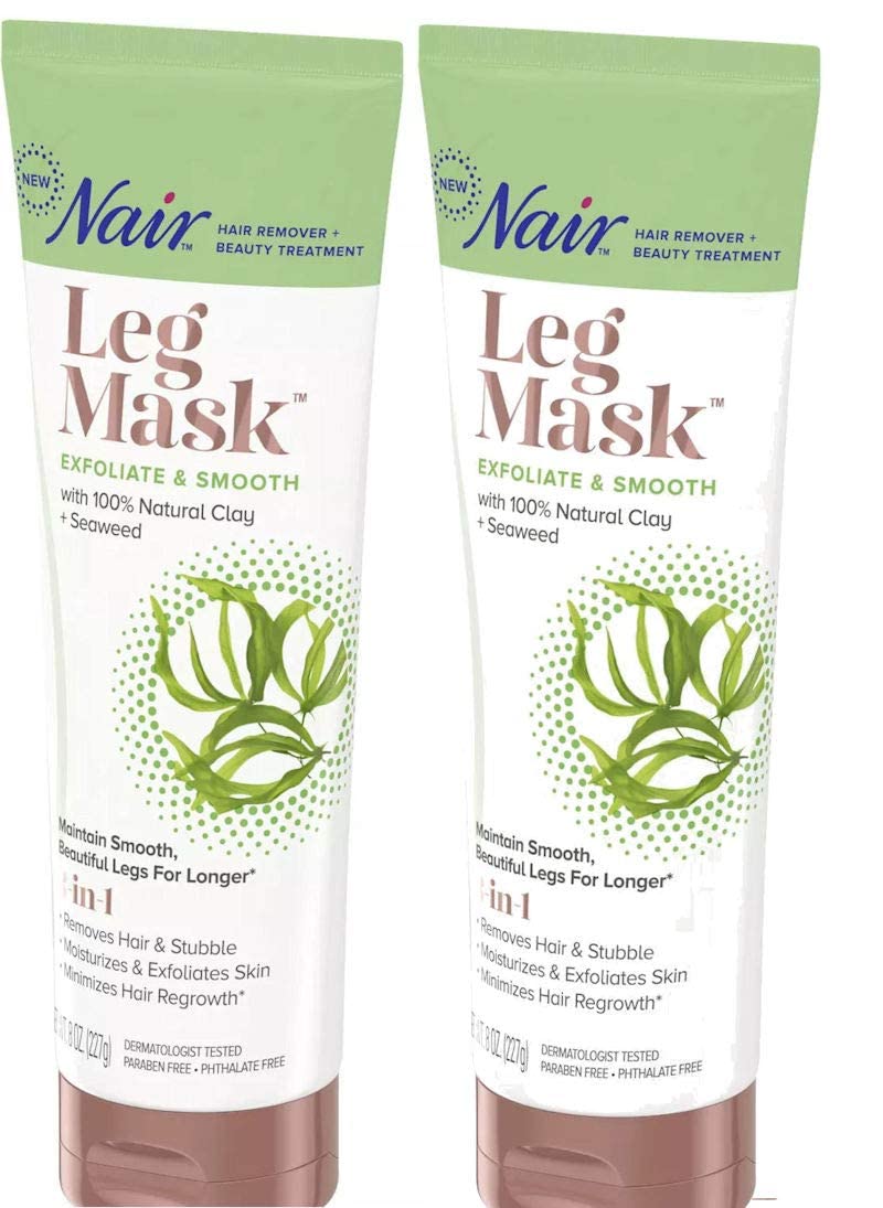 [Australia] - Nair Leg Mask Clay Exfoliate & Smooth 8 Ounce Tube (Pack of 2) 